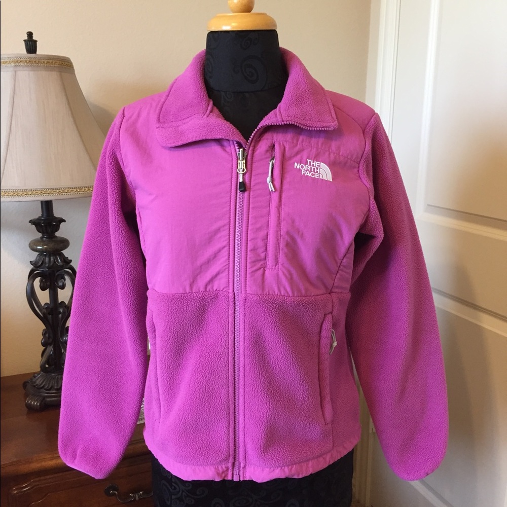 The North Face Pink Fleece Zip-Up Jacket Size Small - Picture 1 of 3